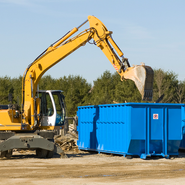 what are the rental fees for a residential dumpster in McDonald